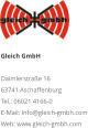 Gleich GmbH Daimlerstraße 16 63741 Aschaffenburg Tel.: 06021 4166-0 E-Mail: Info@gleich-gmbh.com Web: www.gleich-gmbh.com