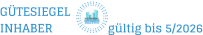 GÜTESIEGEL INHABER                  gültig bis 5/2026