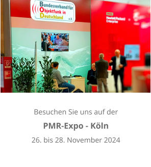 Besuchen Sie uns auf derPMR-Expo - Köln 26. bis 28. November 2024